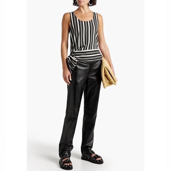NEW JASON WU Striped crepe top XS - Picture 8 of 10